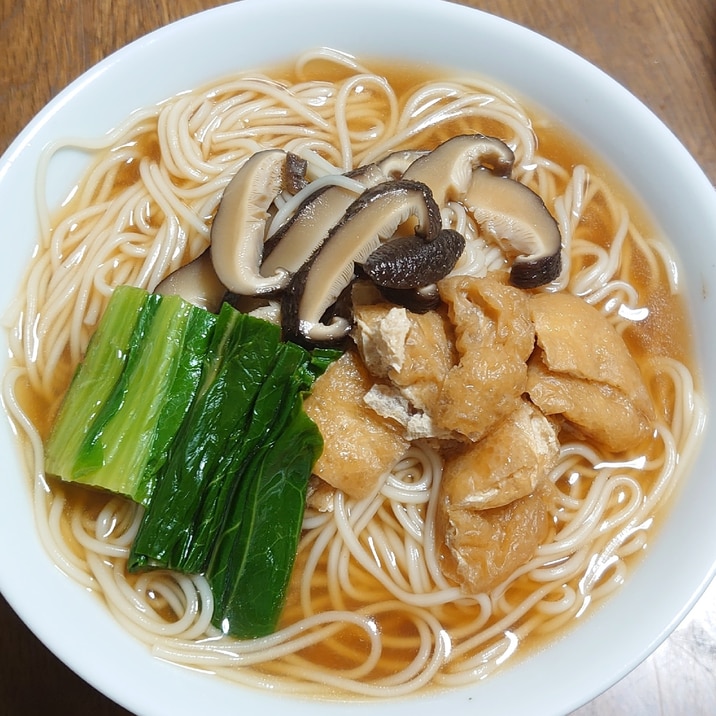 干し椎茸と油揚げのにゅうめん